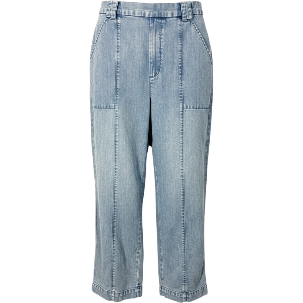 Jane + Delancey Lyocell Acid Wash Pull-on Blue Chambray Pants Womens Size Small